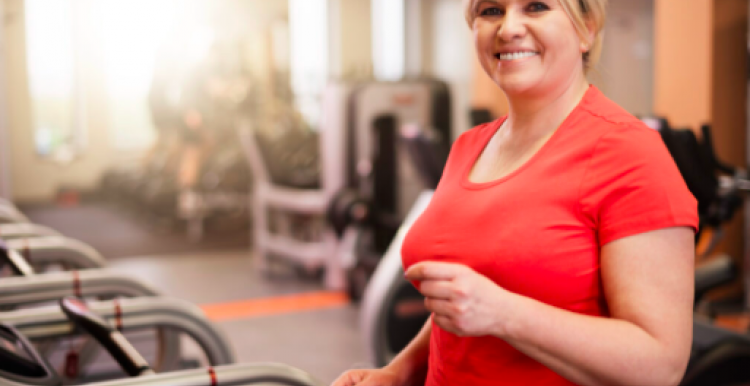 Female on a treadmill 