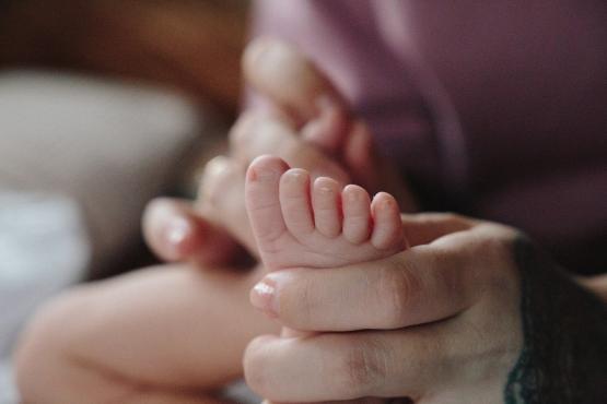 small baby's foot